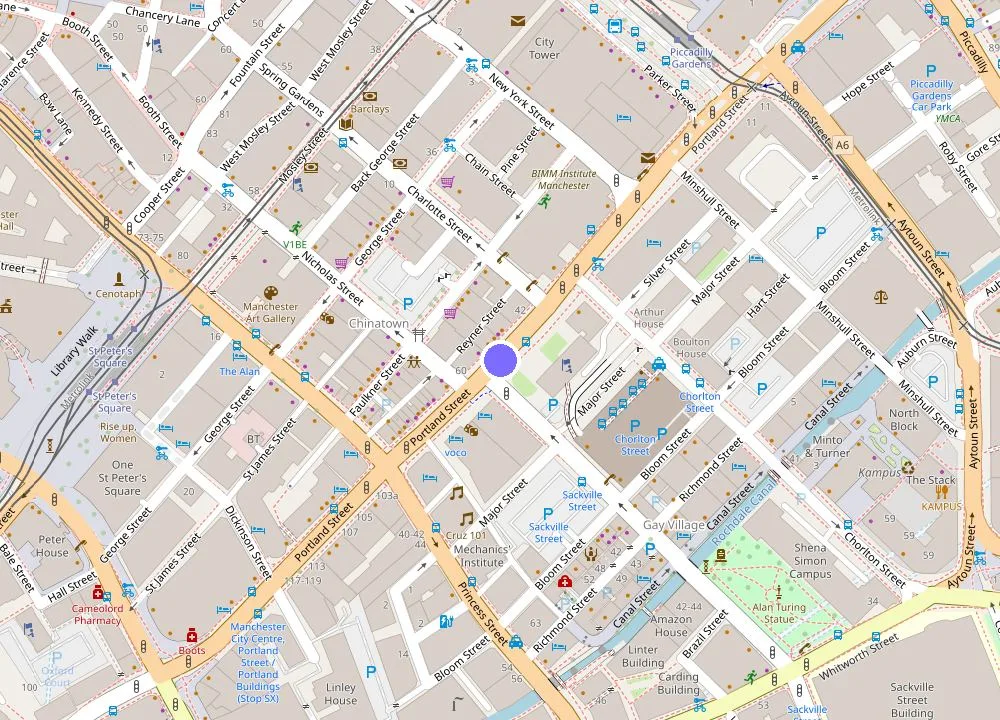 Map: Clayton Hotel Manchester City Centre